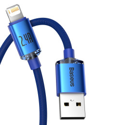 
USB – žaibo laidas greitam įkrovimui ir duomenų perdavimui, 1,2 m, mėlynas
