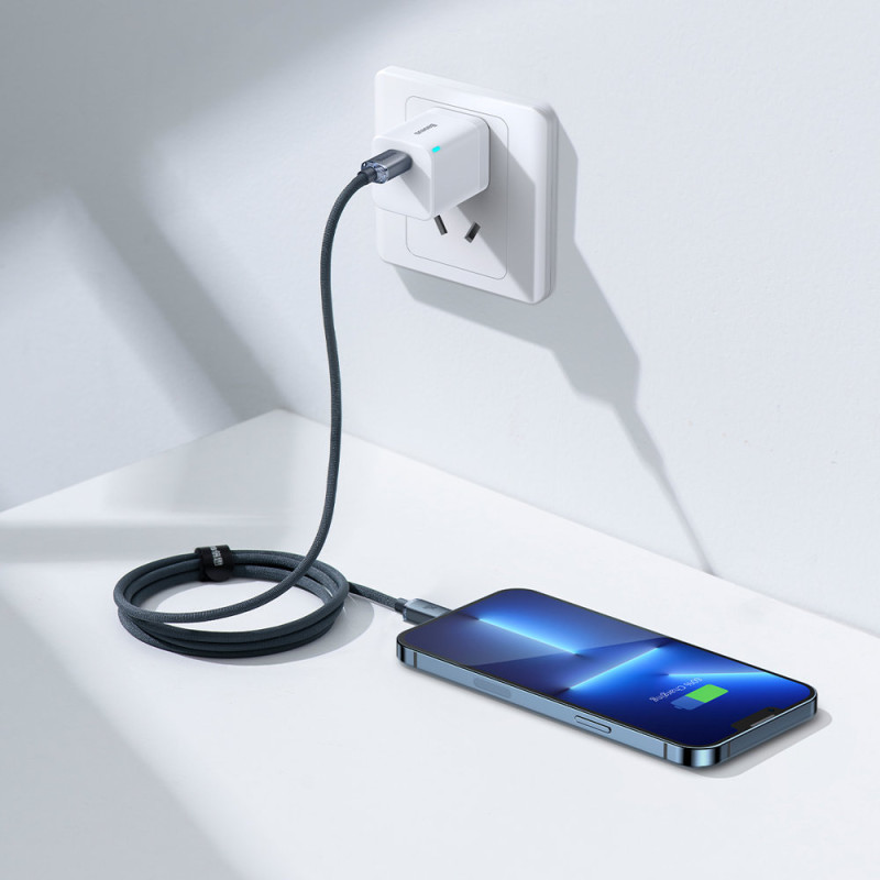 USB - Lightning laidas greitam įkrovimui ir duomenų perdavimui, 1,2 m, juodas