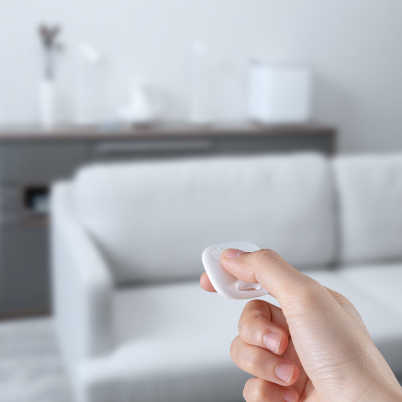 T2 Pro išmanusis GPS sekiklis vaikiškos rankinės raktams baltas