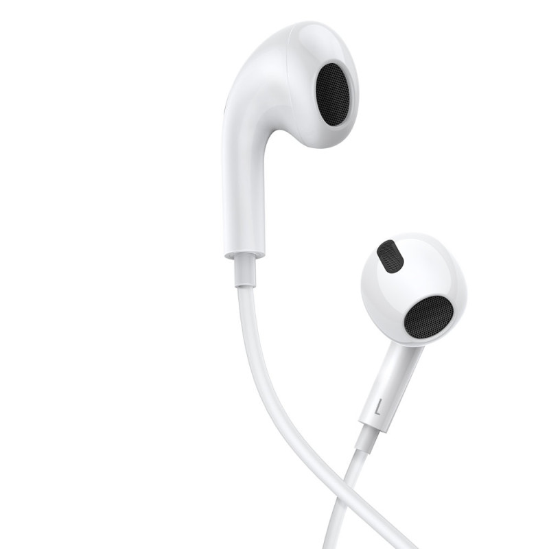 Encok C17 į ausis įdedamos ausinės su USB-C mikrofonu, baltos spalvos