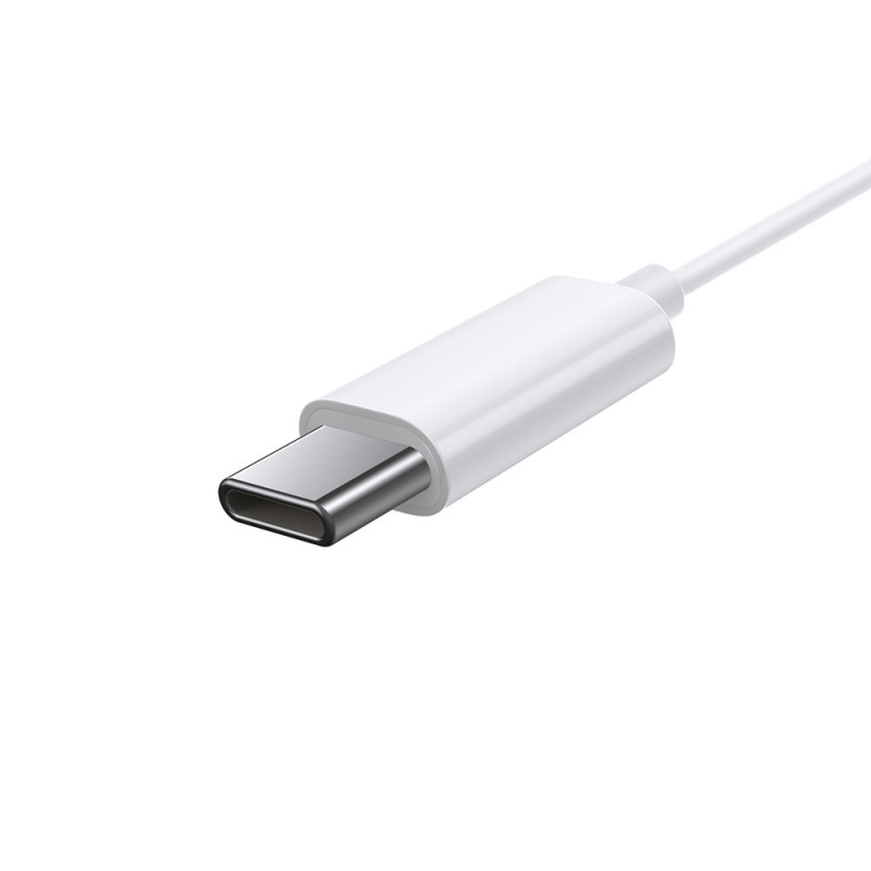 Encok C17 į ausis įdedamos ausinės su USB-C mikrofonu, baltos spalvos