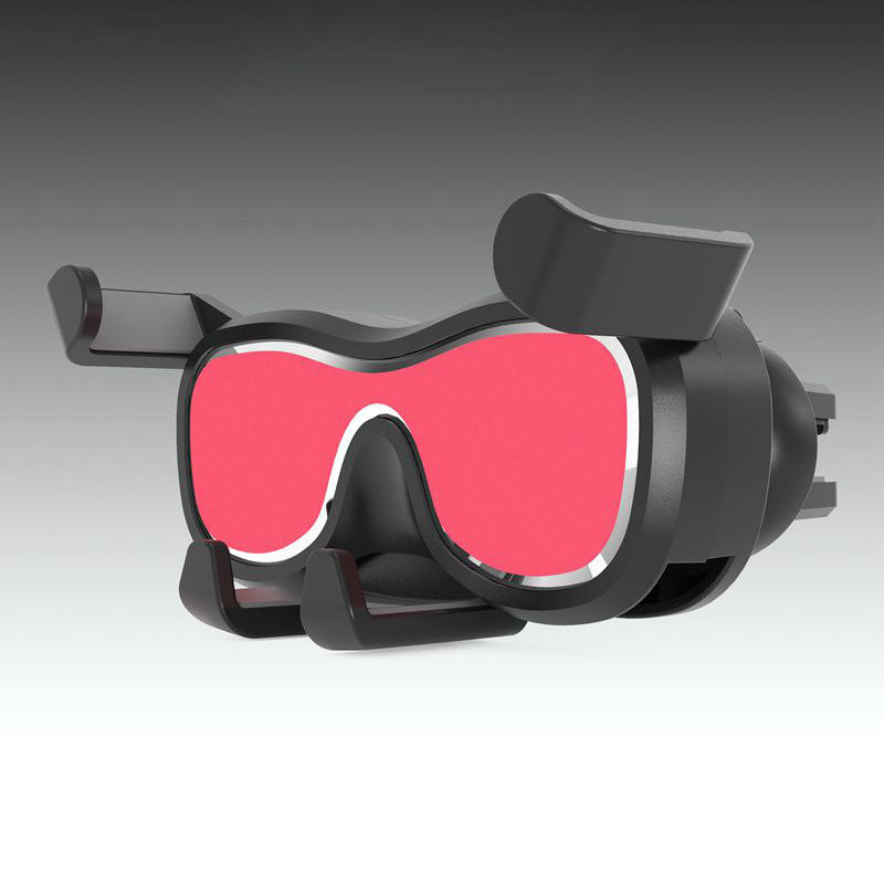 Gravitacinis automobilinis laikiklis išmaniajam telefonui ant orlaidės su sidabriniu oro gaivikliu