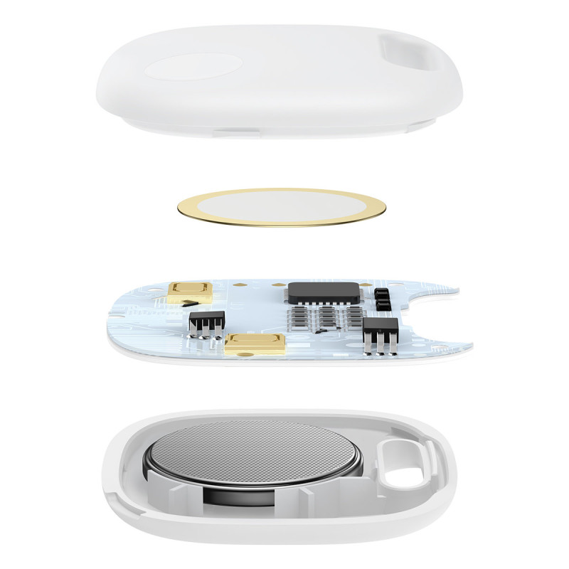 T2 Pro išmanusis GPS sekiklis vaikiškos rankinės raktams baltas