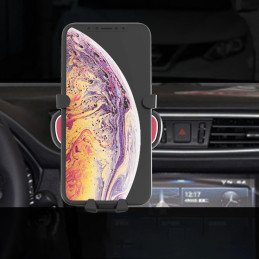 
Gravity automobilinis išmaniojo telefono laikiklis orlaidei su oro gaivikliu, juodas
