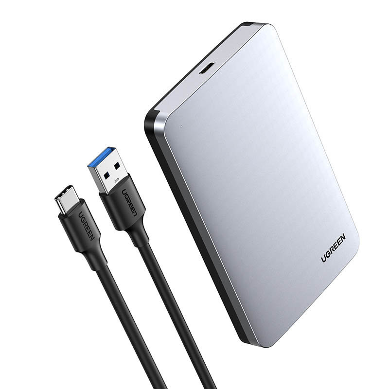 
Kišeninis dėklas 2,5 colio SATA 3,0 6Gbps kietajam diskui + USB - USB-C laidas, 0,5 m pilkas
