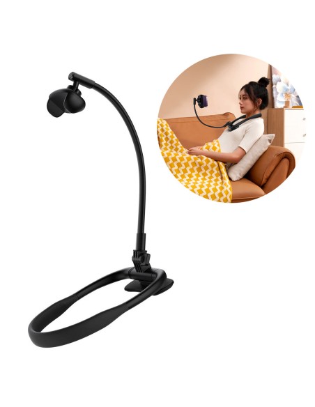 ComfortJy serijos universalus telefono laikiklis ant kaklo juodas