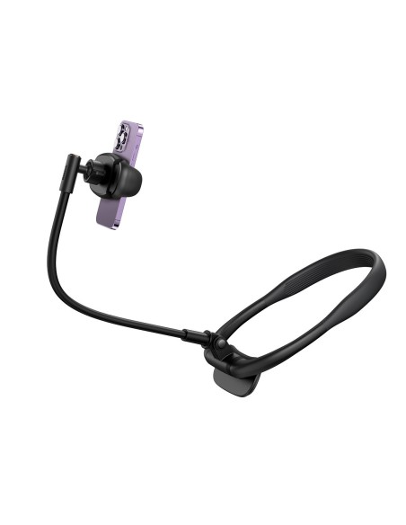 ComfortJy serijos universalus telefono laikiklis ant kaklo juodas