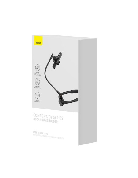 ComfortJy serijos universalus telefono laikiklis ant kaklo juodas