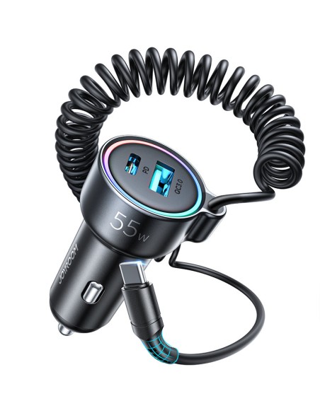 Greitas automobilinis įkroviklis 3 viename su USB-C laidu 1,5 m 55 W juodas
 
Greitas automobilinis įkroviklis 3 viename su USB-C laidu 1,5 m 55 W juodas