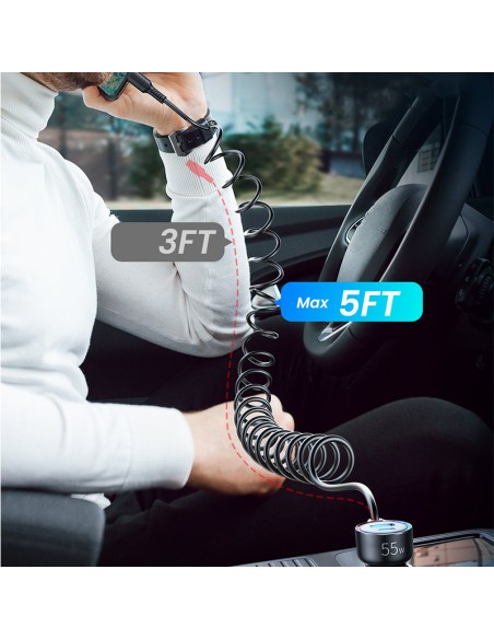 Greitas automobilinis įkroviklis 3 viename su USB-C laidu 1,5 m 55 W juodas
 
Greitas automobilinis įkroviklis 3 viename su USB-C laidu 1,5 m 55 W juodas