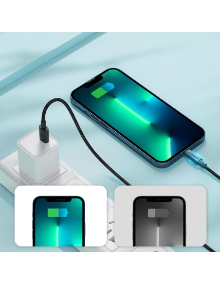 Tvirtas USB-C - Lightning kabelis iPhone, skirtas greitam duomenų perdavimo įkrovimui, 20W, 2m, juodas
 
Tvirtas USB-C - Lightning kabelis iPhone, skirtas greitam duomenų perdavimo įkrovimui, 20W, 2m, juodas
