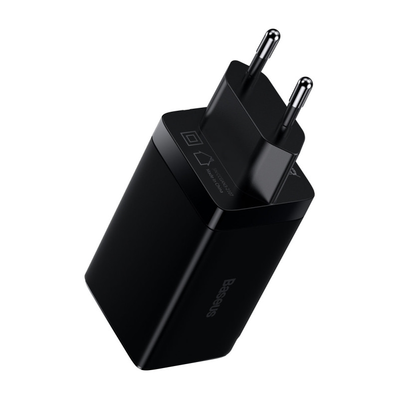 GaN3 Pro greitas universalus GaN įkroviklis 2x USB-C USB + 1m USB-C laidas