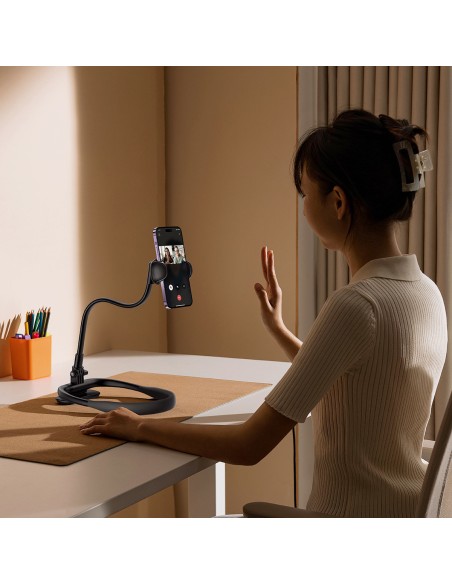 ComfortJy serijos universalus telefono laikiklis ant kaklo juodas