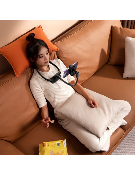 ComfortJy serijos universalus telefono laikiklis ant kaklo juodas