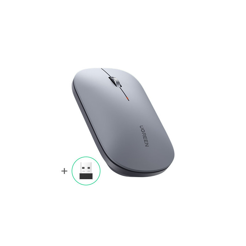 Patogi belaidė pelė USB kompiuteriui, pilka