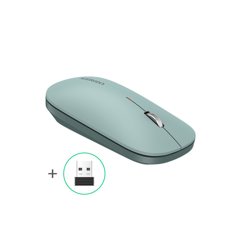 Patogi belaidė pelė USB kompiuteriui, žalia
