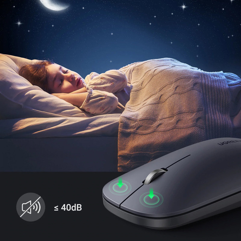 Patogi belaidė pelė USB kompiuteriui, žalia
