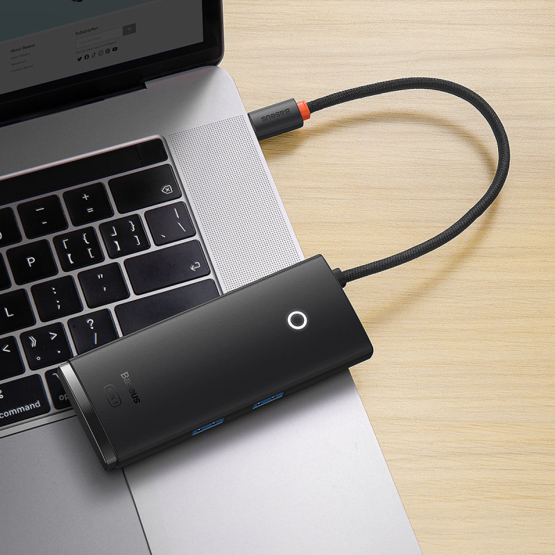 Daugiafunkcis HUB Lite serijos USB-C 2x USB PD HDMI SD/ TF juodas