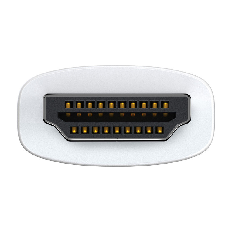 HDMI į VGA adapteris + 3,5 mm mini lizdas maitinimo šaltinis microUSB Lite Series baltas