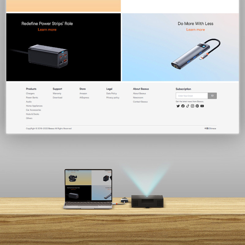 HDMI į VGA adapteris + 3,5 mm mini lizdas maitinimo šaltinis microUSB Lite Series baltas