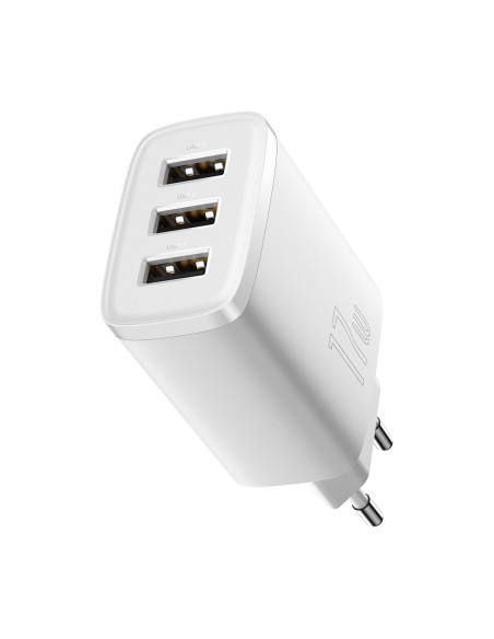 Kompaktiškas 3x USB 17W sieninis įkroviklis, baltas
 
Kompaktiškas 3x USB 17W sieninis įkroviklis, baltas