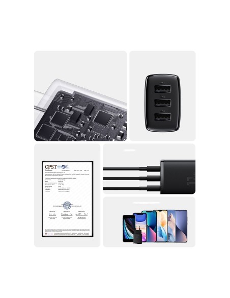 Kompaktiškas 3x USB 17W sieninis įkroviklis, baltas
 
Kompaktiškas 3x USB 17W sieninis įkroviklis, baltas