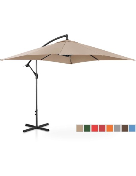 Kvadratinis konsolinis skėtis 250 x 250 cm kreminis Kvadratinis konsolinis skėtis 250 x 250 cm kreminis