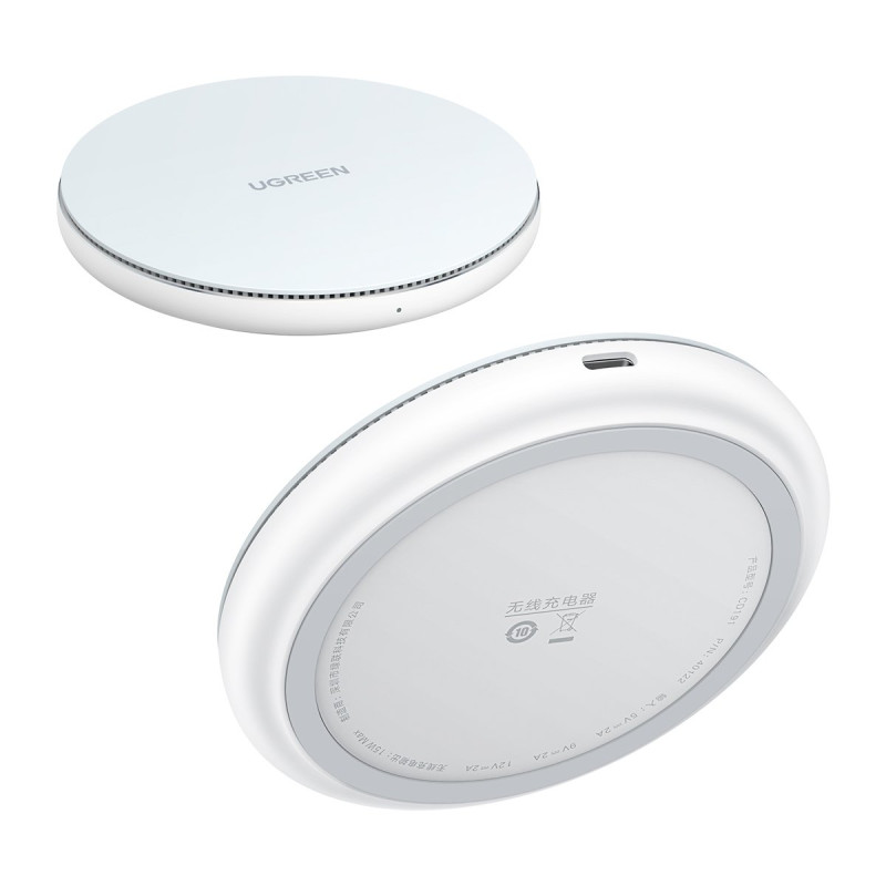 
15W Qi belaidis indukcinis įkroviklis, baltas
