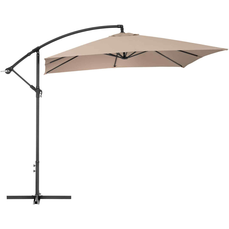 Kvadratinis konsolinis skėtis 250 x 250 cm kreminis