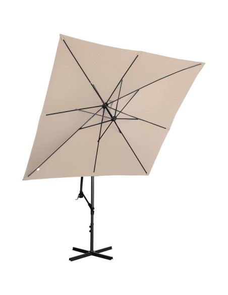 Kvadratinis konsolinis skėtis 250 x 250 cm kreminis Kvadratinis konsolinis skėtis 250 x 250 cm kreminis