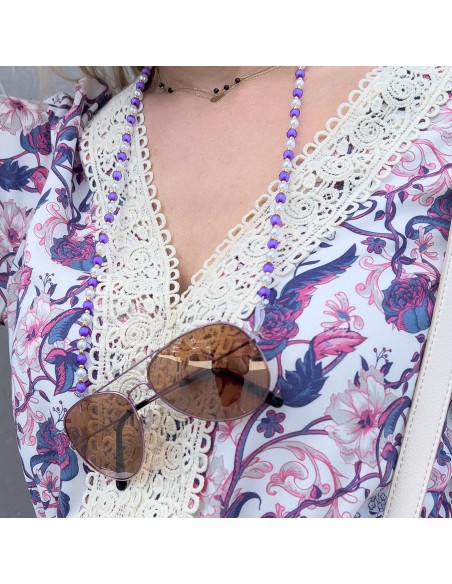 Grandininis pakabukas akiniams su violetiniais karoliukais
 
Grandininis pakabukas akiniams su violetiniais karoliukais