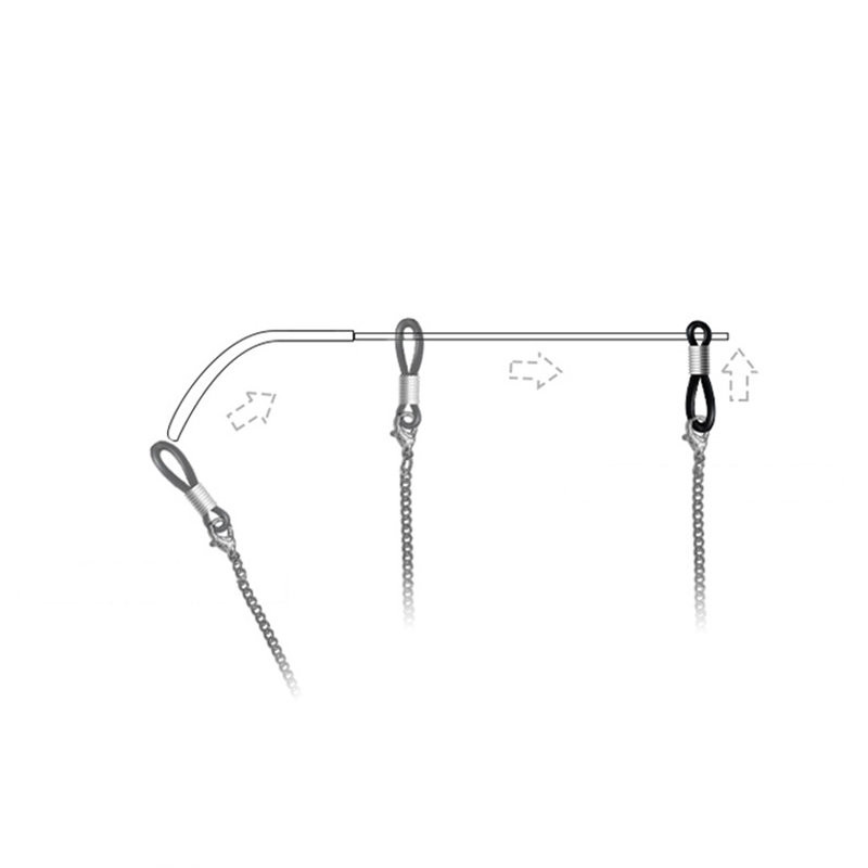 Grandininis pakabukas akiniams su oranžiniais karoliukais