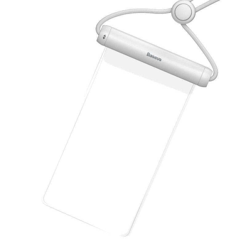 Vandeniui atsparus telefono dėklas, baltas