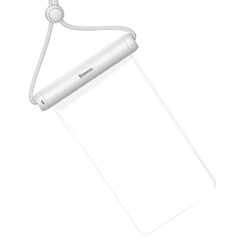 Vandeniui atsparus telefono dėklas, baltas
