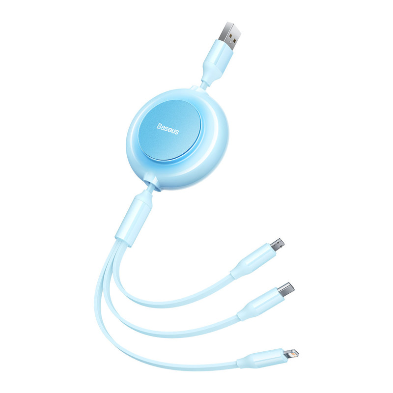 3in1 laidas su įtraukikliu USB microUSB Apple USB-C 3.5A 1.1m mėlynas
3in1 laidas su įtraukikliu USB microUSB Apple USB-C 3.5A 1.1m mėlynas
