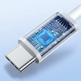 
Kabelis iPhone MFi USB-C - Lightning 27W PD 1,2m baltas
