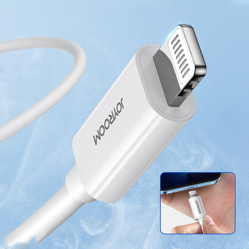 Kabelis iPhone MFi USB-C - Lightning 27W PD 2m baltas