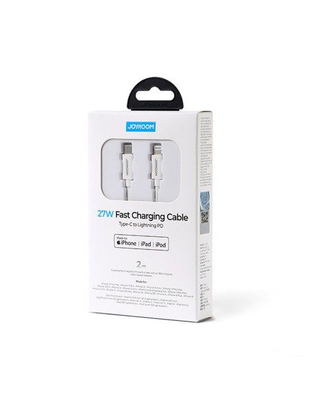 Kabelis iPhone MFi USB-C - Lightning 27W PD 2m baltas
 
Kabelis iPhone MFi USB-C - Lightning 27W PD 2m baltas
