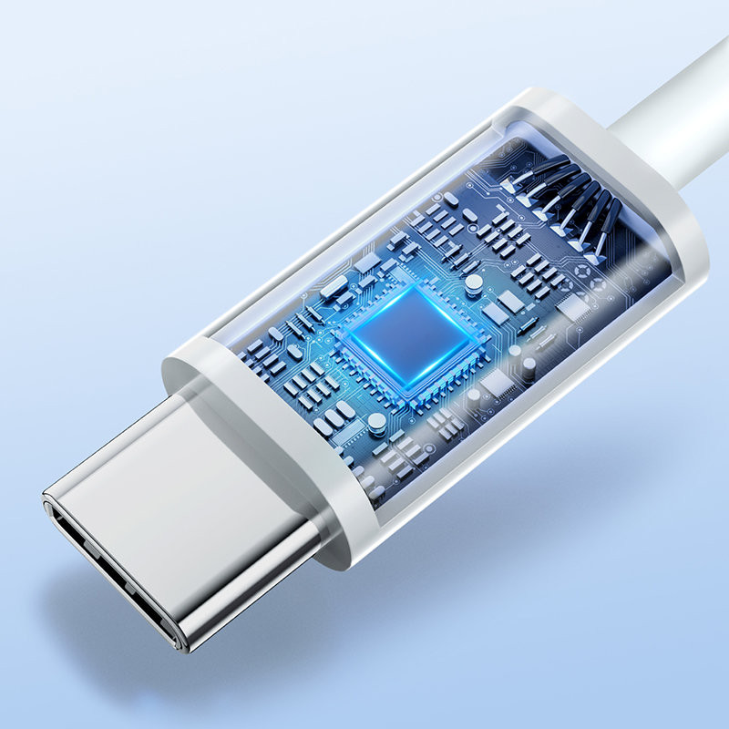 Kabelis iPhone MFi USB-C - Lightning 27W PD 2m baltas