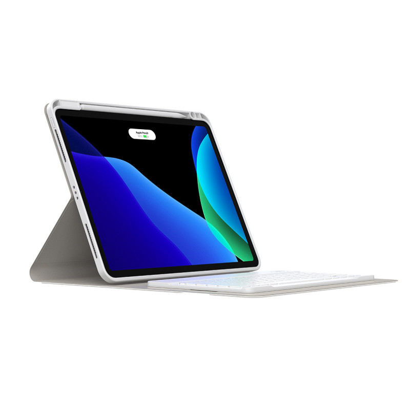 Dėklas su klaviatūra, skirtas iPad Pro 11& 39 & 39 2018-2021 Brilliance white