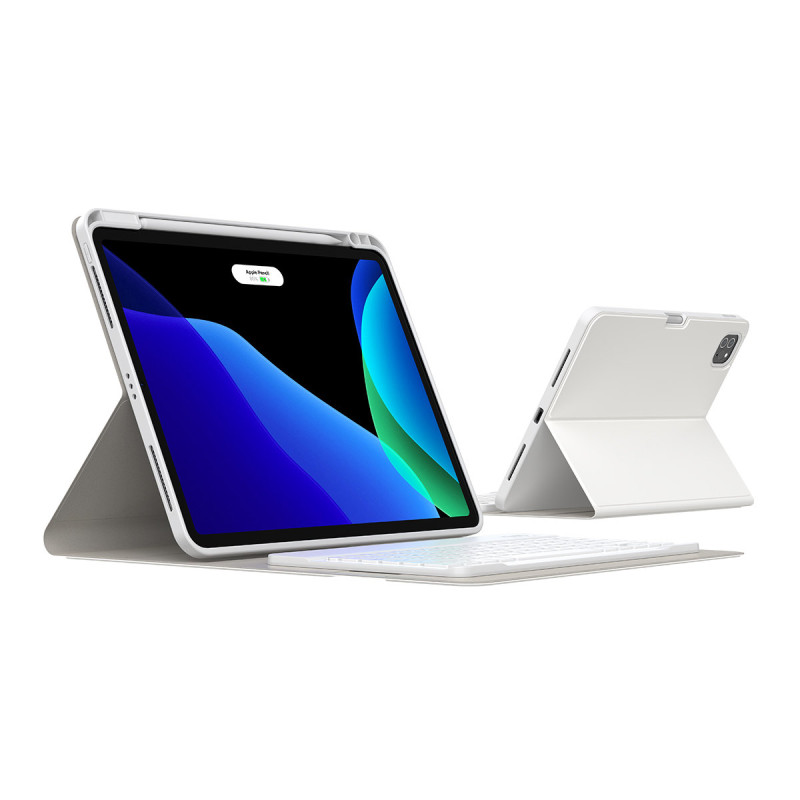 Dėklas su klaviatūra, skirtas iPad Pro 11& 39 & 39 2018-2021 Brilliance white