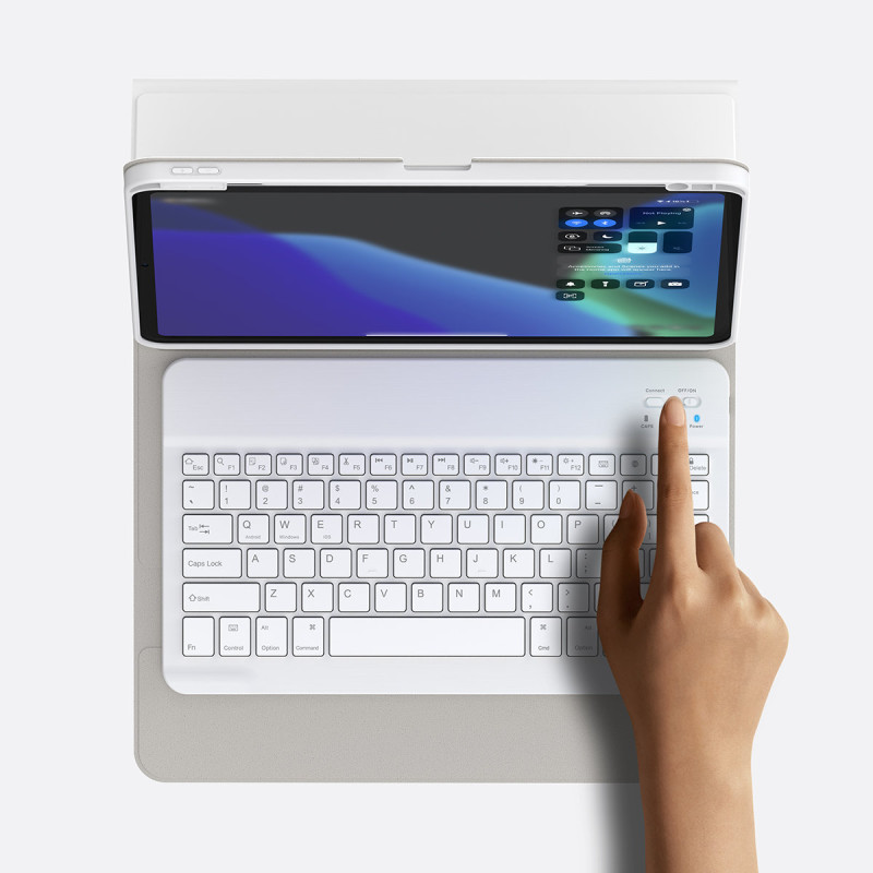 Dėklas su klaviatūra, skirtas iPad Pro 11& 39 & 39 2018-2021 Brilliance white