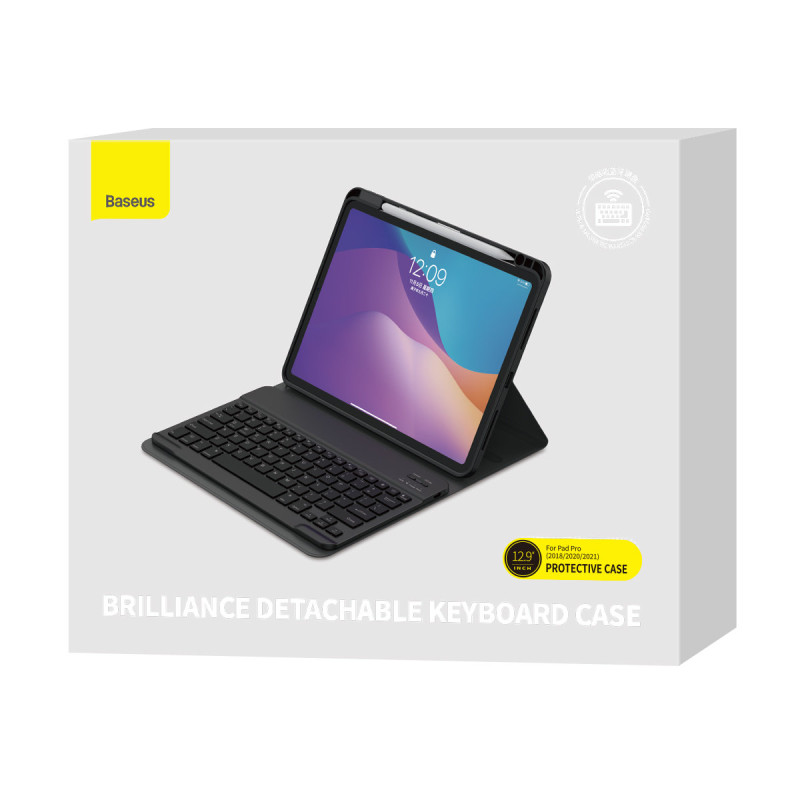 Dėklas su klaviatūra, skirtas iPad Pro 12.9& 39 & 39 2018-2021 Brilliance black