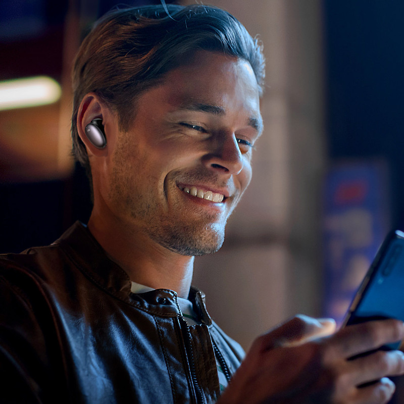 HiTune X6 TWS Bluetooth 5.0 ANC belaidės ausinės, pilkos spalvos