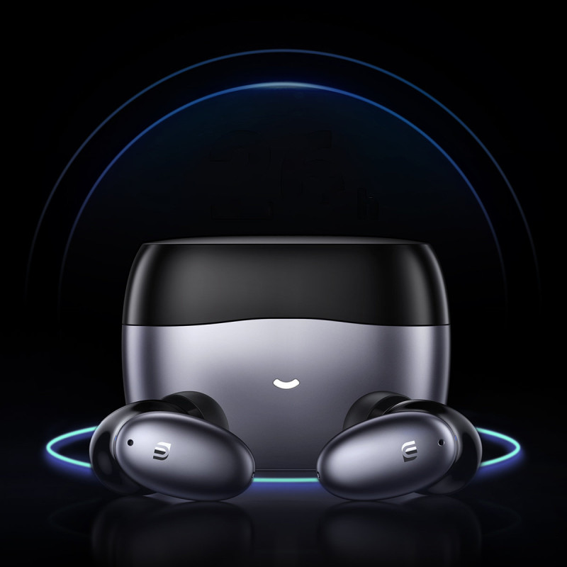 HiTune X6 TWS Bluetooth 5.0 ANC belaidės ausinės, pilkos spalvos