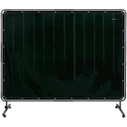 Apsauginė ekrano suvirinimo uždanga su rėmu ant ratukų 240 x 180 cm - juoda
