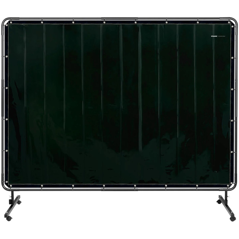 Apsauginė ekrano suvirinimo uždanga su rėmu ant ratukų 240 x 180 cm - juoda