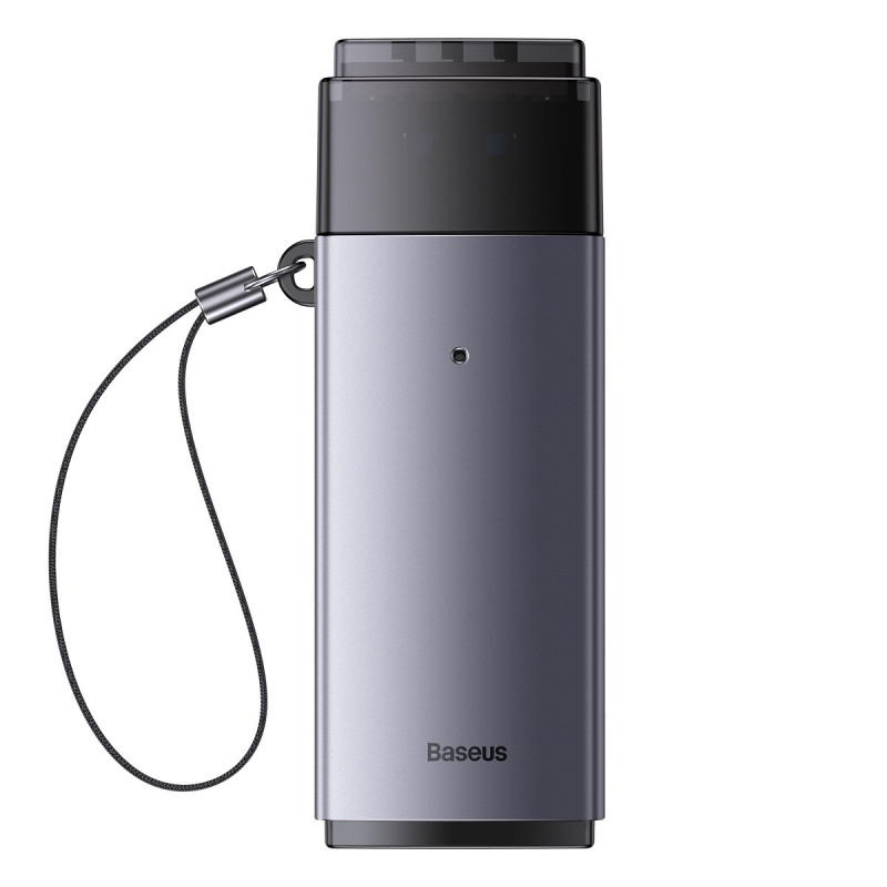 USB Lite serijos SD/ TF kortelių skaitytuvo adapteris, pilkas