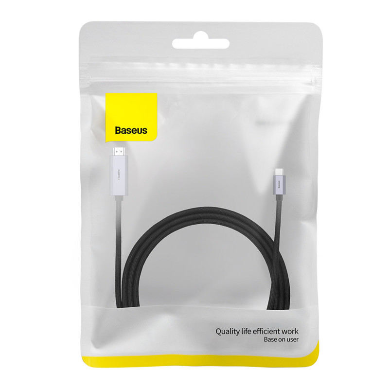 Didelės raiškos serijos USB-C – HDMI 2.0 4K 60Hz adapterio laidas, 2 m juodas