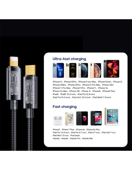 Pintas kabelis iPhone USB-C - Lightning PD 20W 2m juodas
 
Pintas kabelis iPhone USB-C - Lightning PD 20W 2m juodas